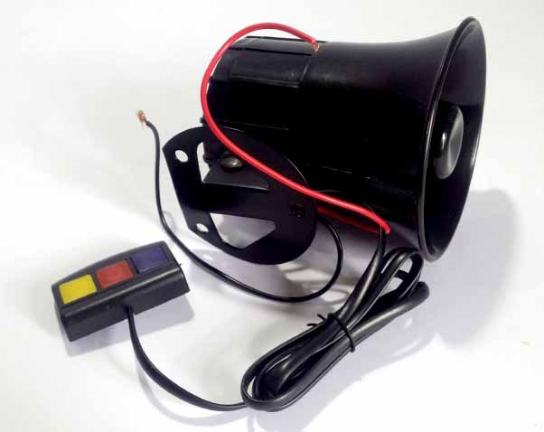 3 Button Horn Alarm Police Sound For Car And Motorcycle