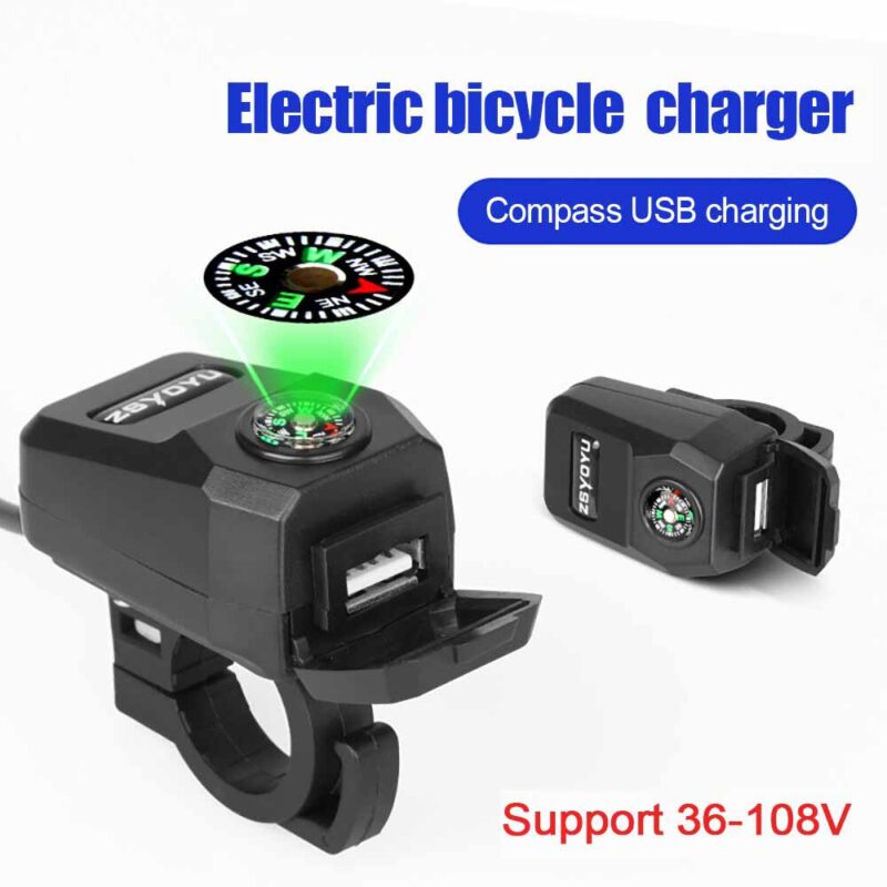 Motorcycle USB Fast Charger, Dust-Proof USB Motorcycle Charger Port