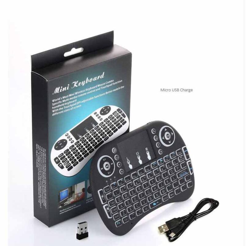 Mini Wireless Backlit Mouse Keyboard