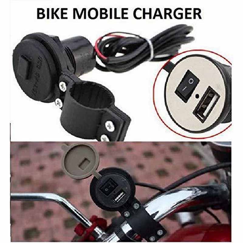 Universal USB Mobile Phone charger Compatible with All Mobiles For Bike/Motorcycle